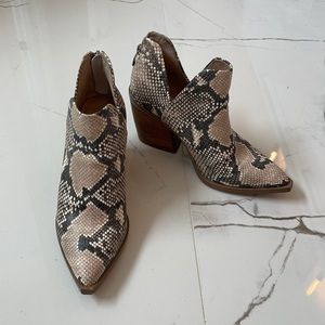 Steve Madden snakeskin booties